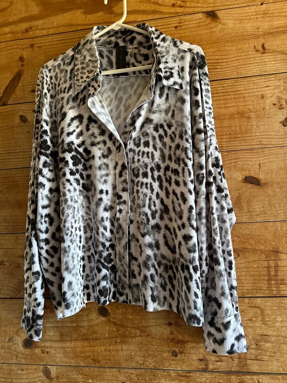 NWT Norma Kamali Animal Print Top